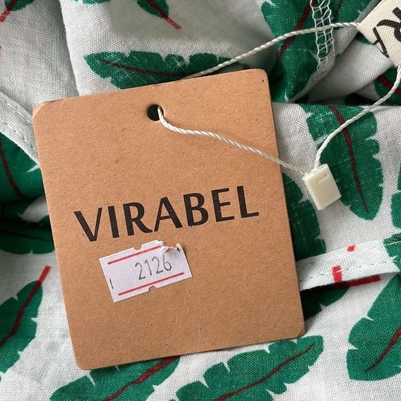 Green Leaf Print Dress - Picture 7 of 7